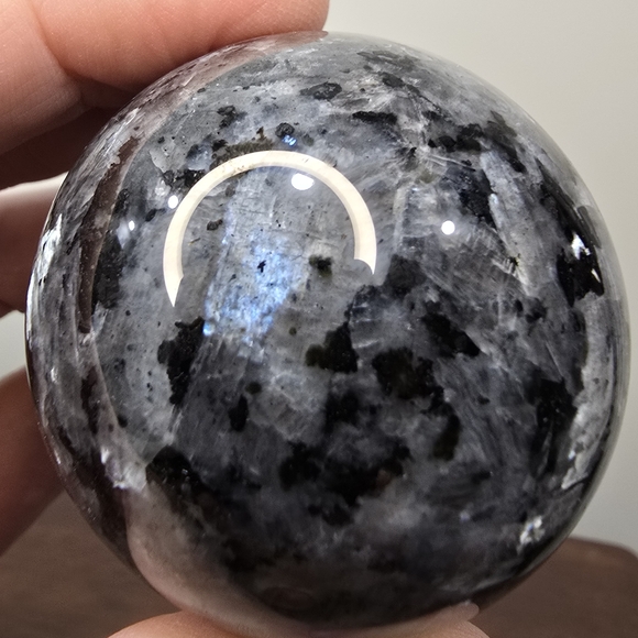 Larvikite Crystal Sphere 52mm - Picture 10 of 17